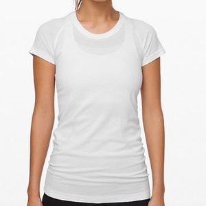 White Lululemon Swiftly Tech Short Sleeve Crew